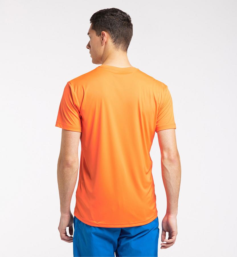 Haglöfs Mens Glee T-Shirt Orange New Zealand 80964MQFH